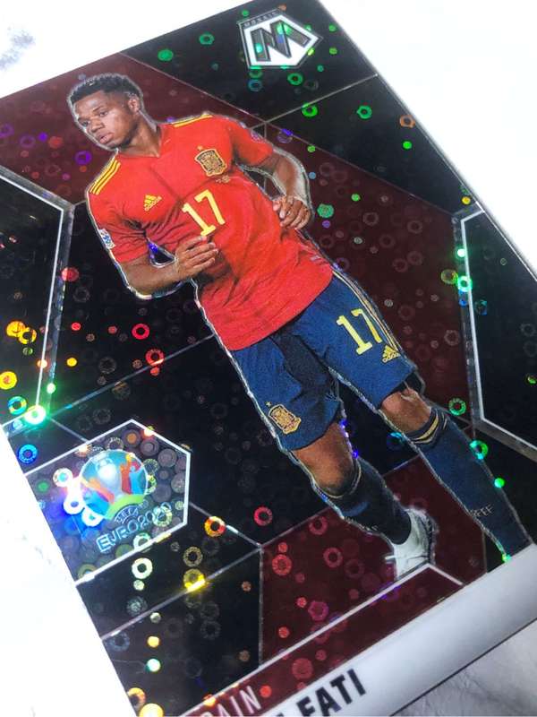 Ansu Fati 1 of 1 BLACK circles Mosaic euros 2020 soccer trading card