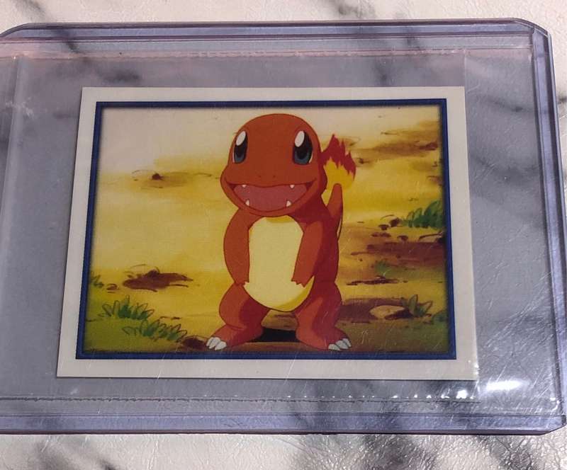 Charmander Very RARE Unstuck Pokemon sticker #80 Topps Merlin 2000