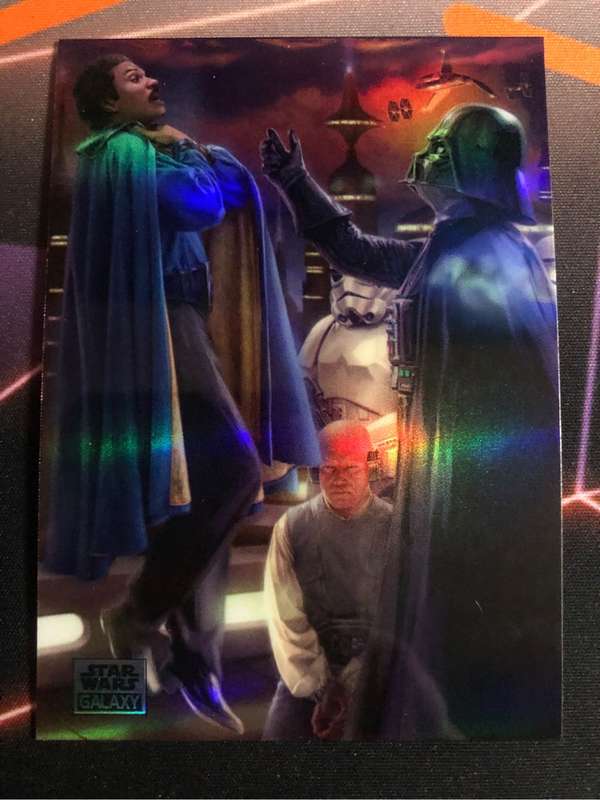 Darth Vader RARE REFRACTOR Topps Star Wars Galaxy trading card