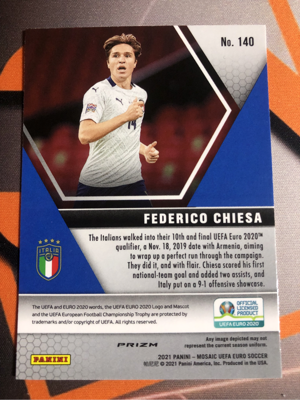 Federico Chiesa Very RARE Mosaic Parralel 2021 soccer trading card