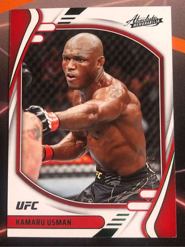 Kamaru Usman NUMBERED out of 99 Chronicles ABSOLUTE 2022 UFC trading card