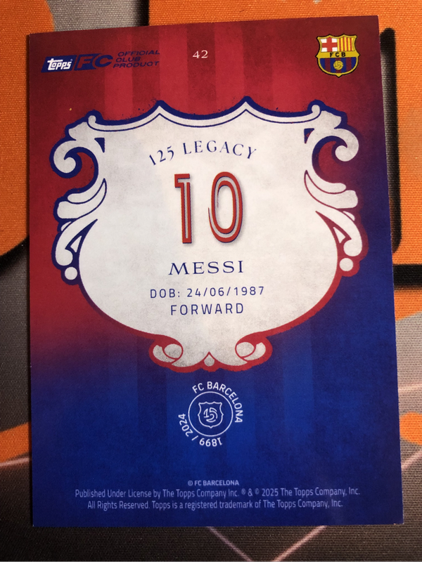 Lionel Messi Topps 2024 Soccer trading card