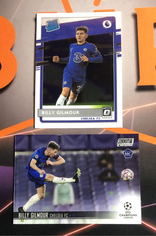 Billy Gilmour Rookie BUNDLE of 2 Rare soccer trading cards
