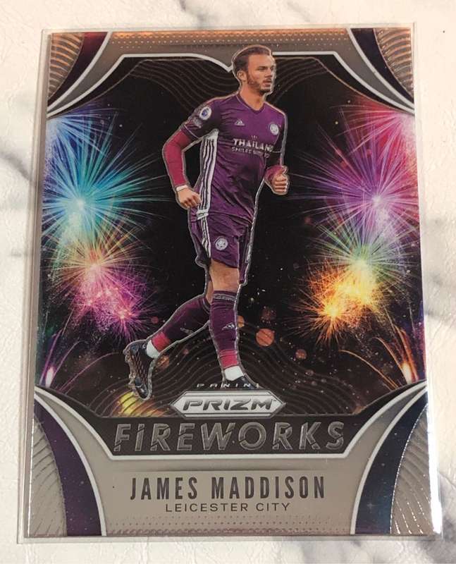 James Maddison Fireworks PRIZM 2020 Soccer trading card