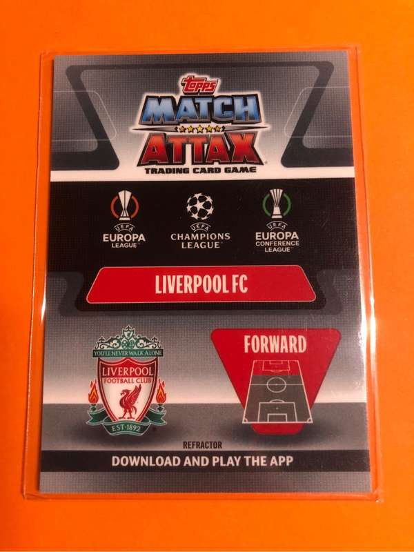 Sadio Mane Topps Chrome Match Attax Soccer trading card