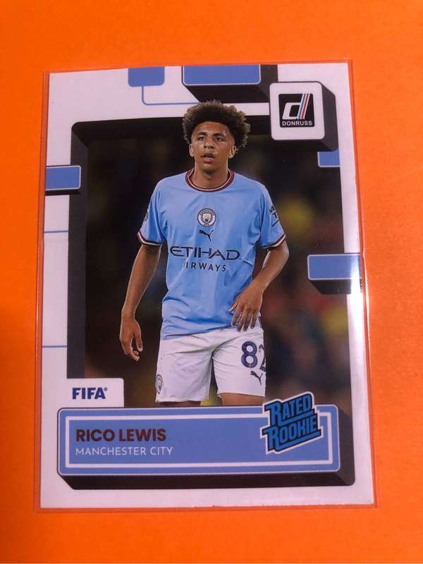 Rico Lewis Rated ROOKIE Donruss 2022 Soccer trading card