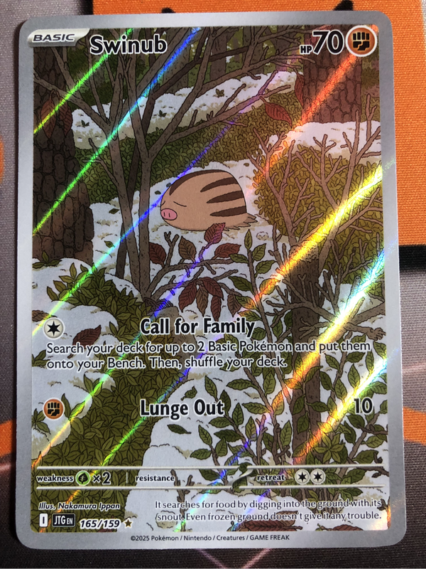 Swinub 165/159 Journey together SV09 Pokemon trading card