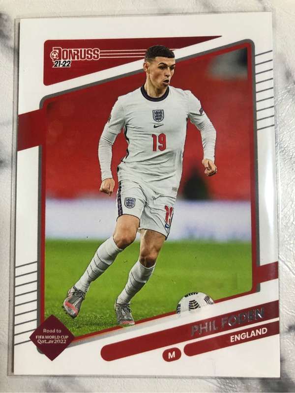 Phil Foden Donruss 2021 Road to Qatar Soccer trading card
