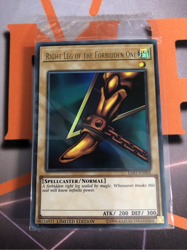 Ultra RARE EXODIA sealed Right leg LART-EN002 NEAR MINT YuGiOh trading card