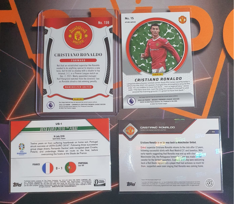Custom CR7 Ronaldo BUNDLE 4 Soccer trading cards 