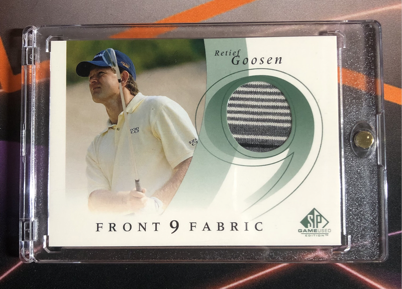 Retief Goosen Player worn Patch 2002 Golf trading card