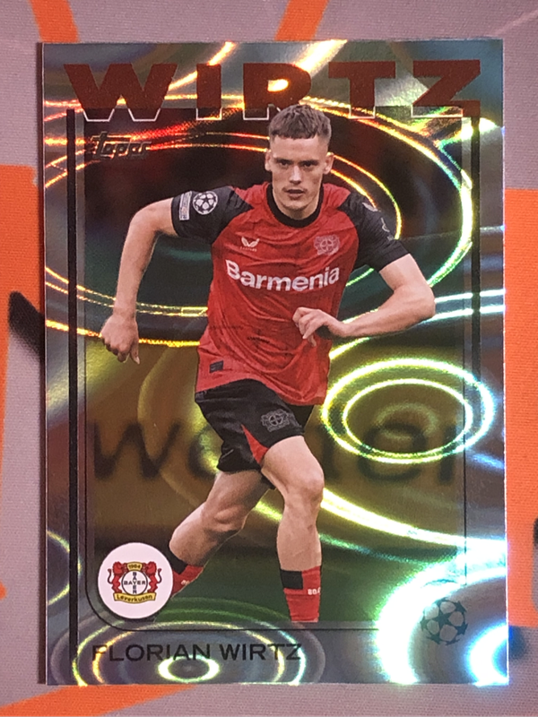 Florian Wirtz Rain drops REFRACTOR Topps 2025 NEW soccer trading card