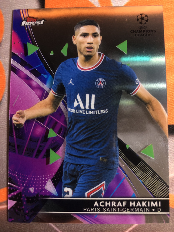 Hakimi Topps Finest 2022 soccer trading card