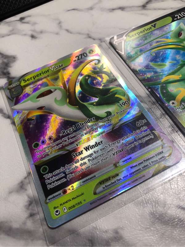 Serperior V & VSTAR Bundle of 2 Pokemon trading cards