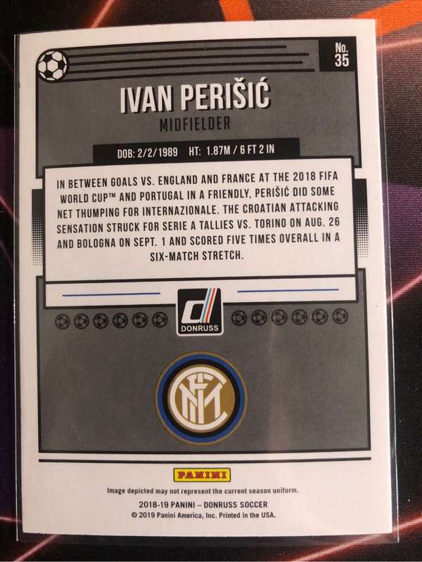Ivan Perisic RARE 2018 Donruss Soccer trading card