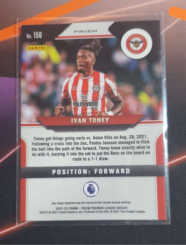Ivan Toney ROOKIE prizm PINK cracked ice 2021-22