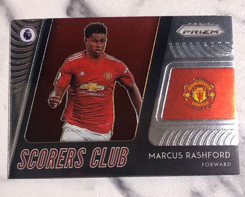 Marcus Rashford Scorers Club PRIZM EPL 2020 Soccer trading card