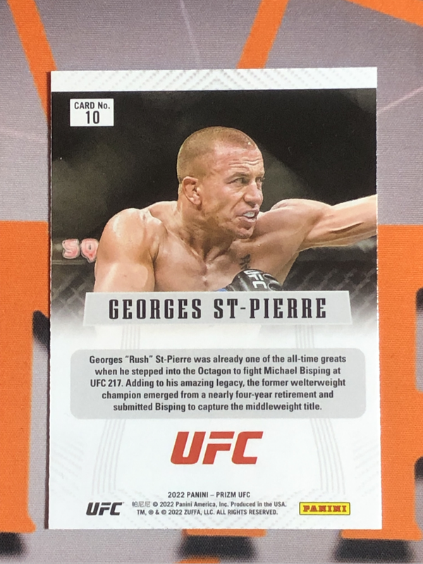 George St-Pierre PRIZM 2023 UFC trading card