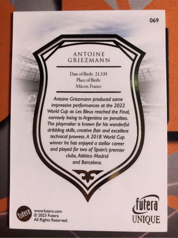 Antoine Griezmann High-end FUTERA 2023 soccer trading card