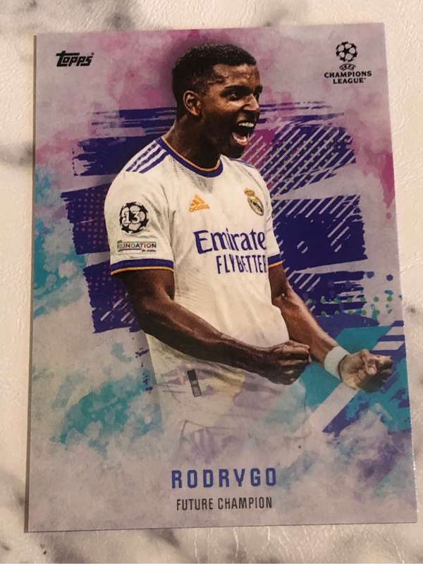 Rodrygo FUTURE CHAMPION Topps Soccer trading card 2022