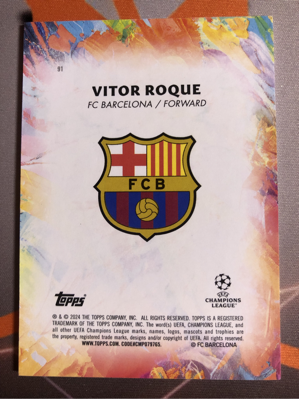 Victor Roque ROOKIE Topps INCEPTION Soccer trading card