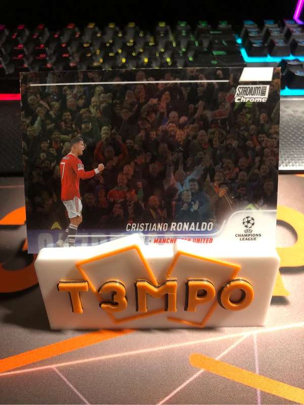 Cristiano Ronaldo RARE Manchester United Topps Chrome Stadium club 2022 Soccer trading card