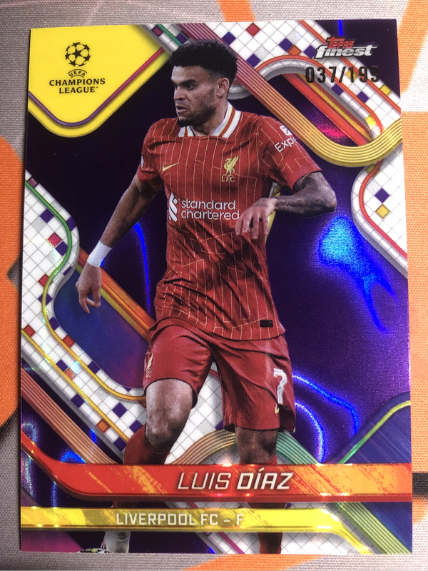 Luis Diaz NUMBERED out of 199 NEW Topps Finest 2025 soccer trading card