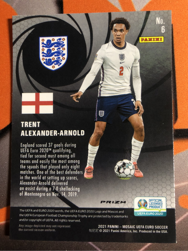 Trent Alexander Arnold Mirror Refractor  2020 Euro Mosaic Soccer trading card