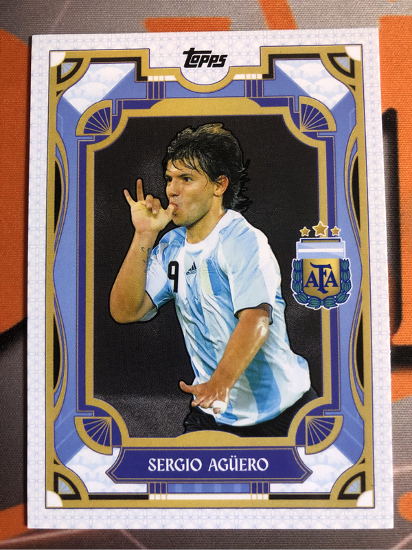Sergio Aguero Topps Soccer trading card
