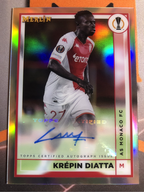 Krepin Diatta Refractor Autograph  Topps 2023 Soccer trading card 