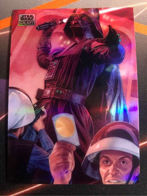 Darth Vader Holding Hope RARE REFRACTOR Topps Star Wars Galaxy trading card