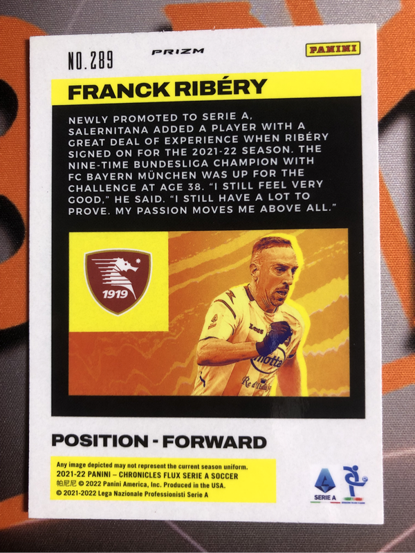 Franck Ribery BLUE Rare 2021 soccer trading card