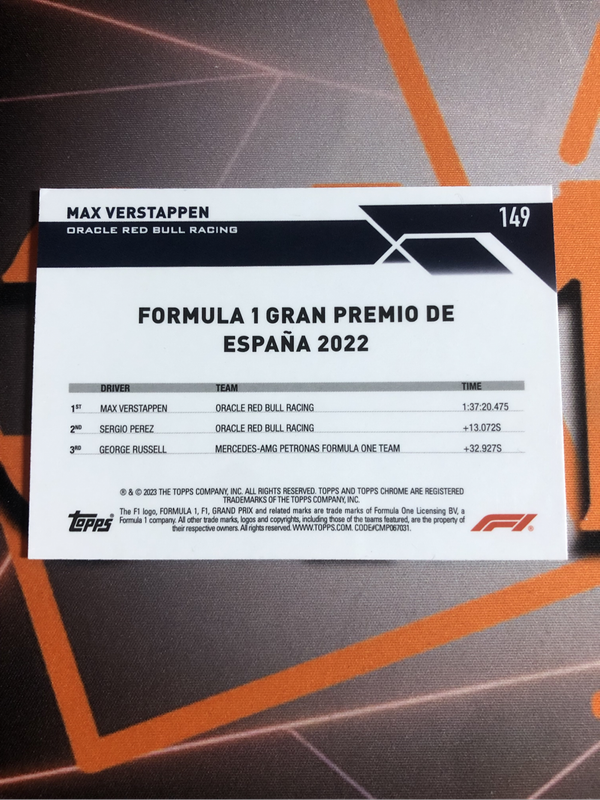 Max Verstappen RARE Formula One 2023 F1 trading card
