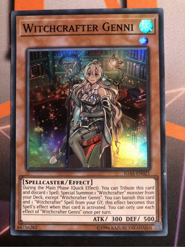 Witch Crafter Genni Super Rare IGAS-EN021 YuGiOh trading card