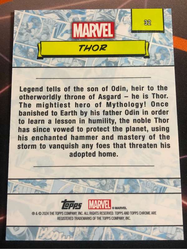 Thor & Loki BUNDLE Topps Chrome 2024 Marvel trading cards