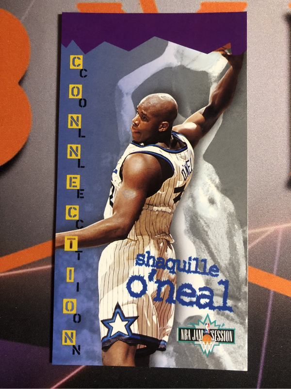 Shaquille Oneal Jame Sessions 1995 NBA basketball trading card