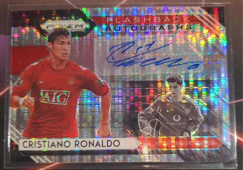 Cristiano Ronaldo AUTOGRAPH Ultra RARE Breakaway Variant CR7 Prizm 2020 Soccer trading card