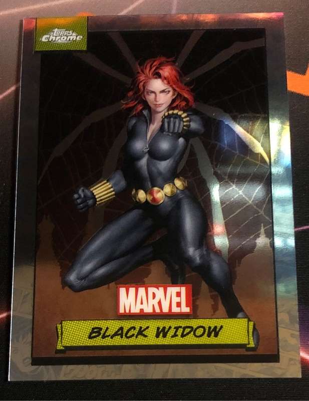 Black Widow Topps Chrome 2024 Marvel trading card