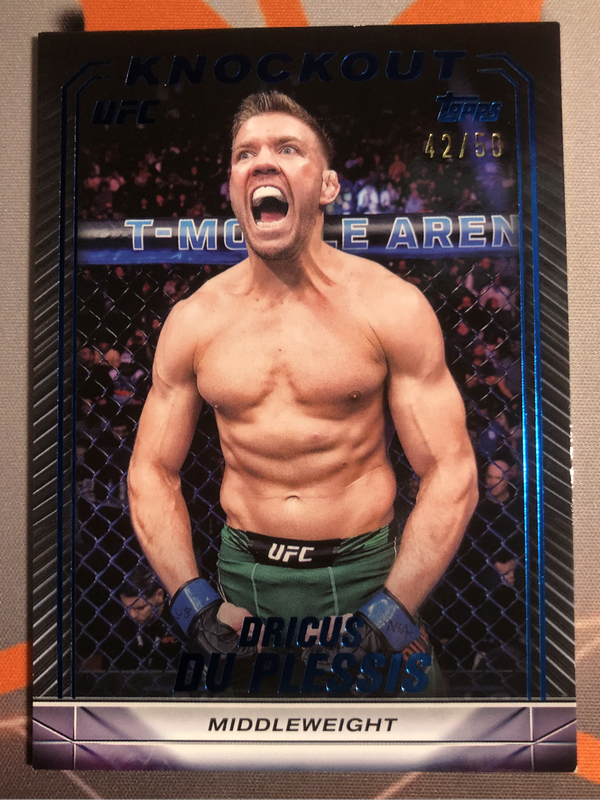 Dricus Du Plesis Numbered out of 50 Rare KNOCKOUT Topps 2024 UFC trading card