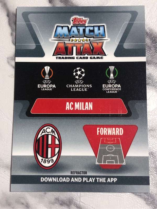 Zlatan Ibrahimovic REFRACTOR Topps Chrome Match Attax Soccer trading card