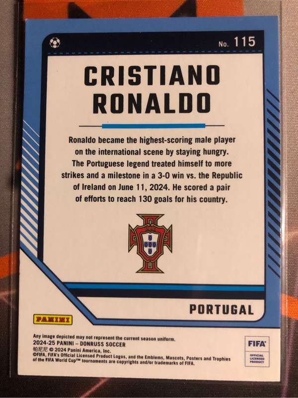 Cristiano Ronaldo BASE Donruss NEW Premium 2024-2025 Soccer trading card