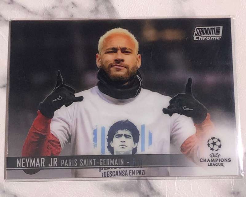 Neymar Jnr TOPPS Stadium club chrome 2021 Soccer trading card