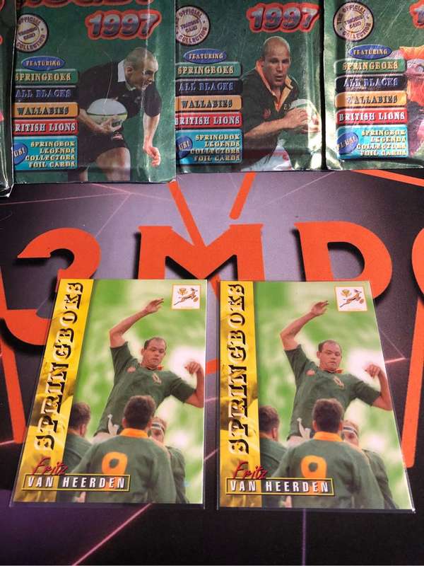 Fritz Van Heerden RARE Springbok 1997 Rugby trading card