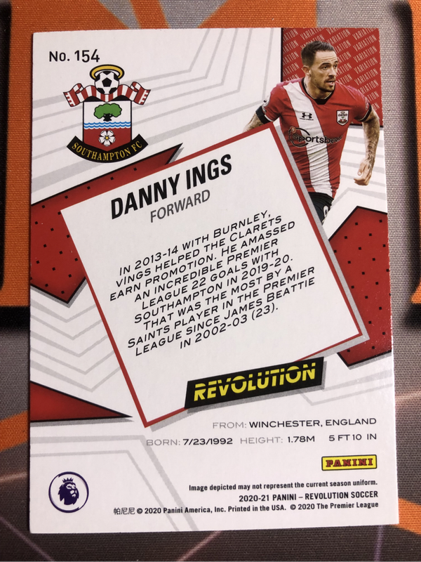 Danny Ings Revolution 2021 EPL soccer trading card