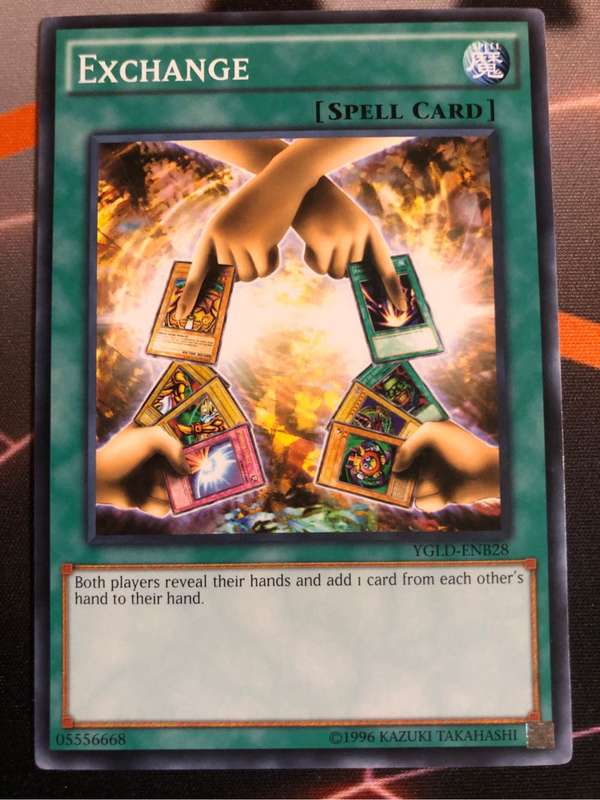 Exchange Spell card YGLD-ENB28 YuGiOh trading card