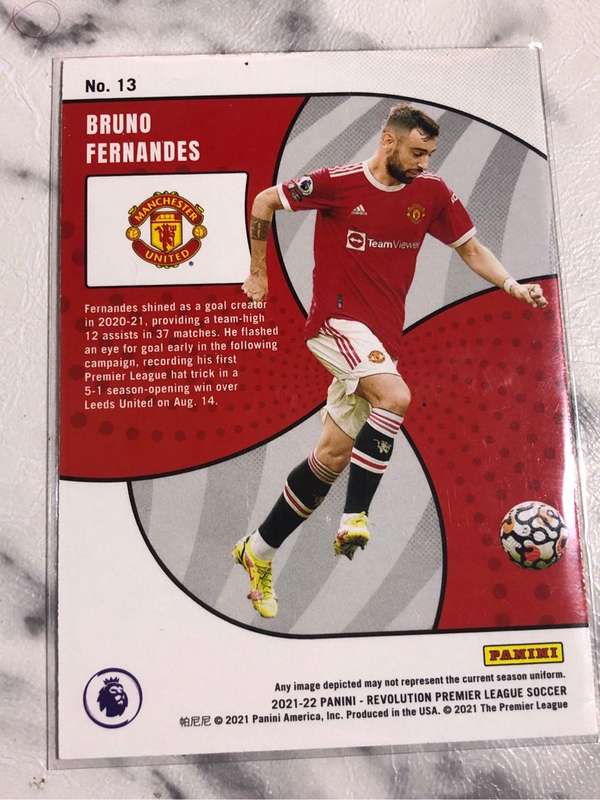 Bruno Fernandes REVOLUTION 2021 Soccer trading card