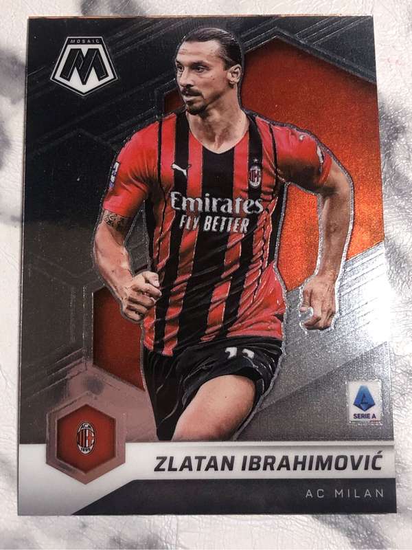 Zlatan Ibrahimovic Mosaic Serie A 2021 Soccer trading card