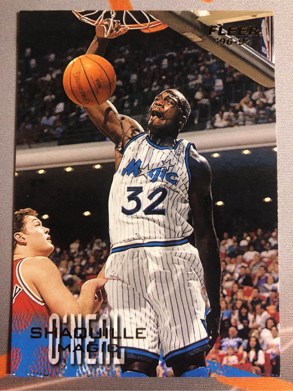 Shaquille Oneal NBA Fleer 1995 basketball trading card