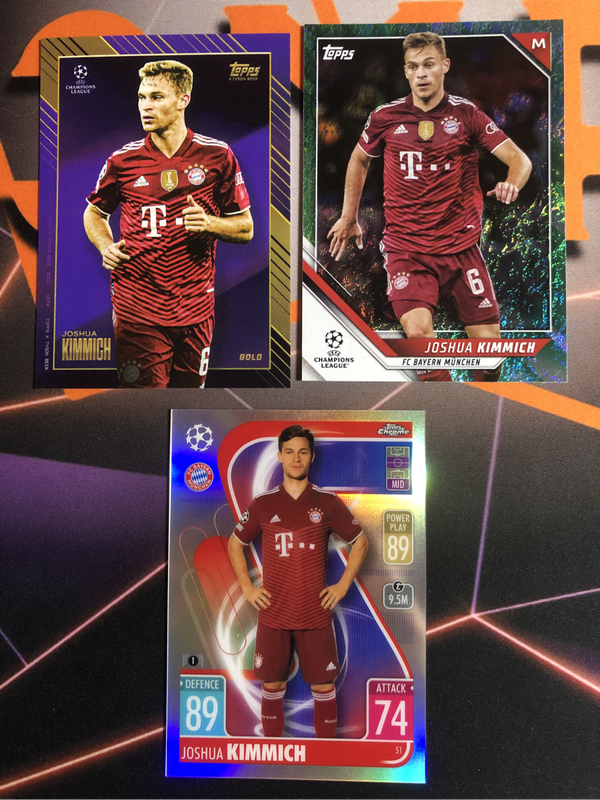 Joshua Kimmich BUNDLE of 3 RARE soccer trading cards