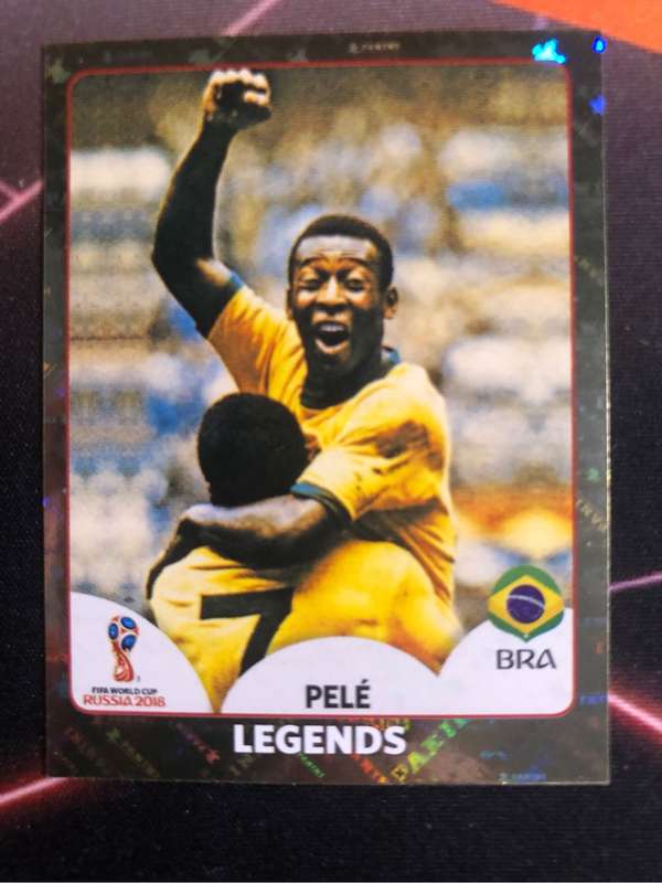 Pele LEGENDS 2018 World cup sticker (RARE Pink back)